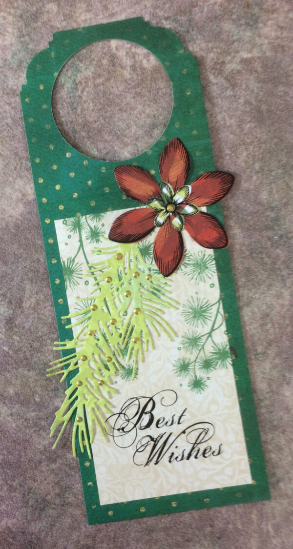 Gift tag for bottle / "Best Wishes"