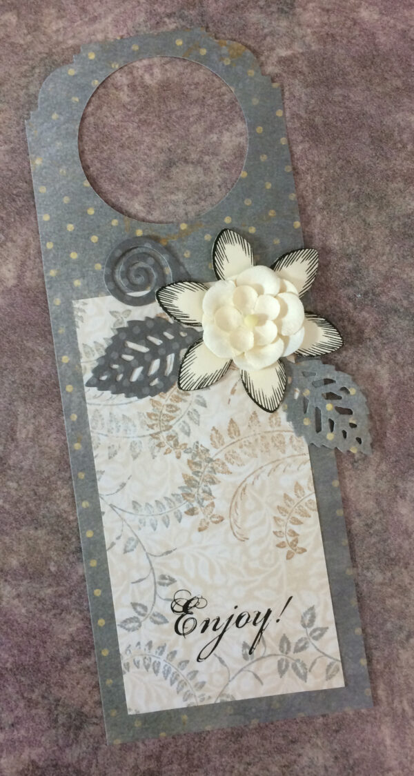 Gift tag for bottle / "Enjoy!"