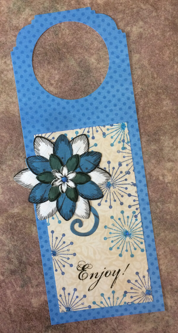 Gift tag for bottle / "Enjoy!"