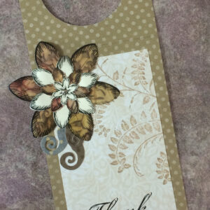 Gift tag for bottle / "Thank You"