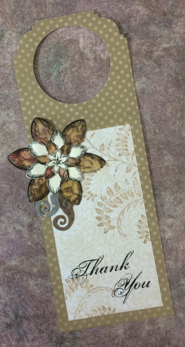 Gift tag for bottle / "Thank You"