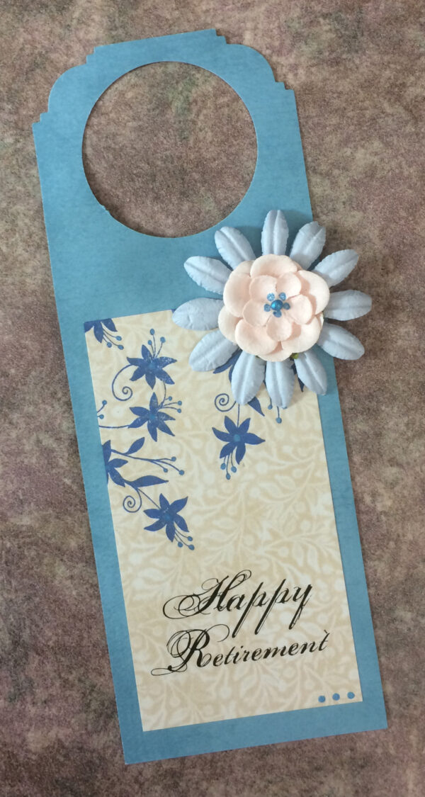 Gift tag for bottle / "Happy Retirement"