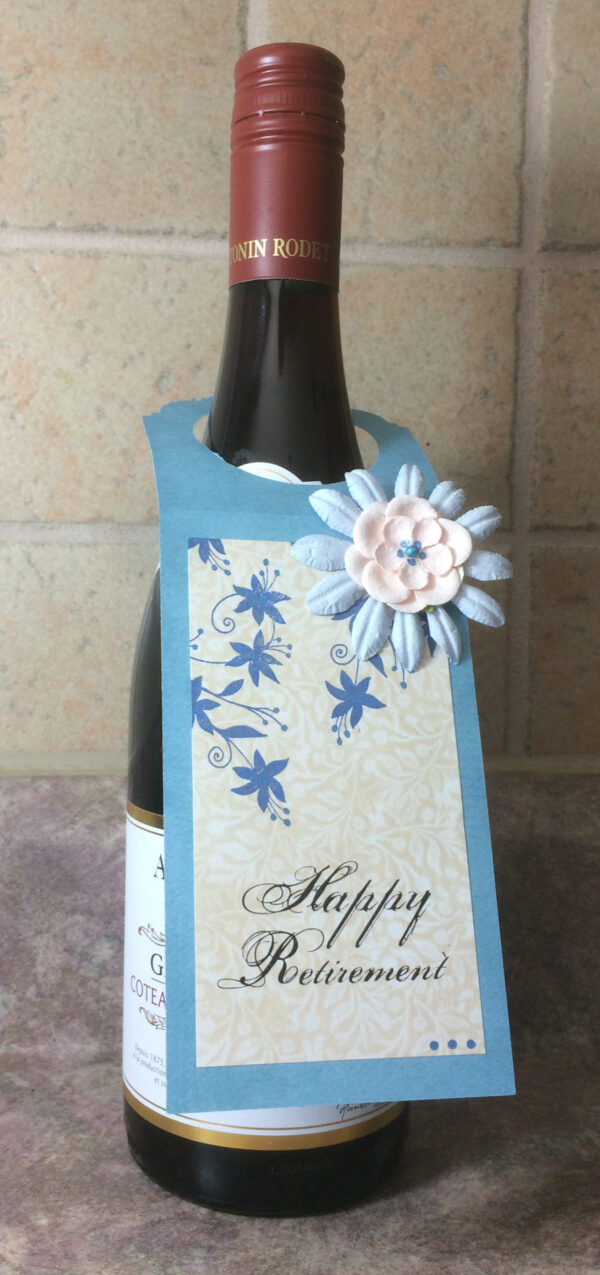 Gift tag for bottle / "Happy Retirement" - Image 2