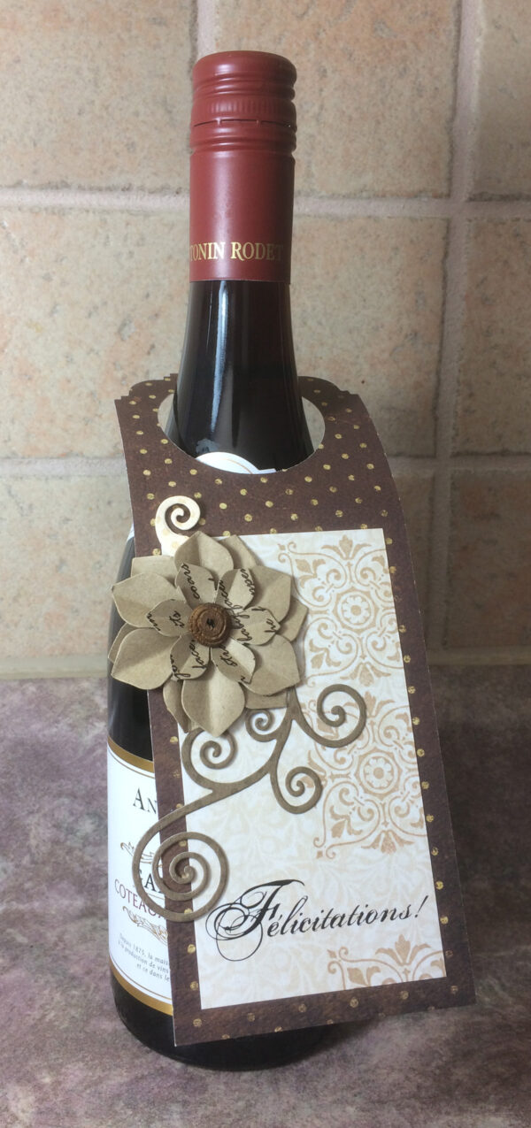 Étiquette-cadeau pour bouteille / "Félicitations!" - Image 2