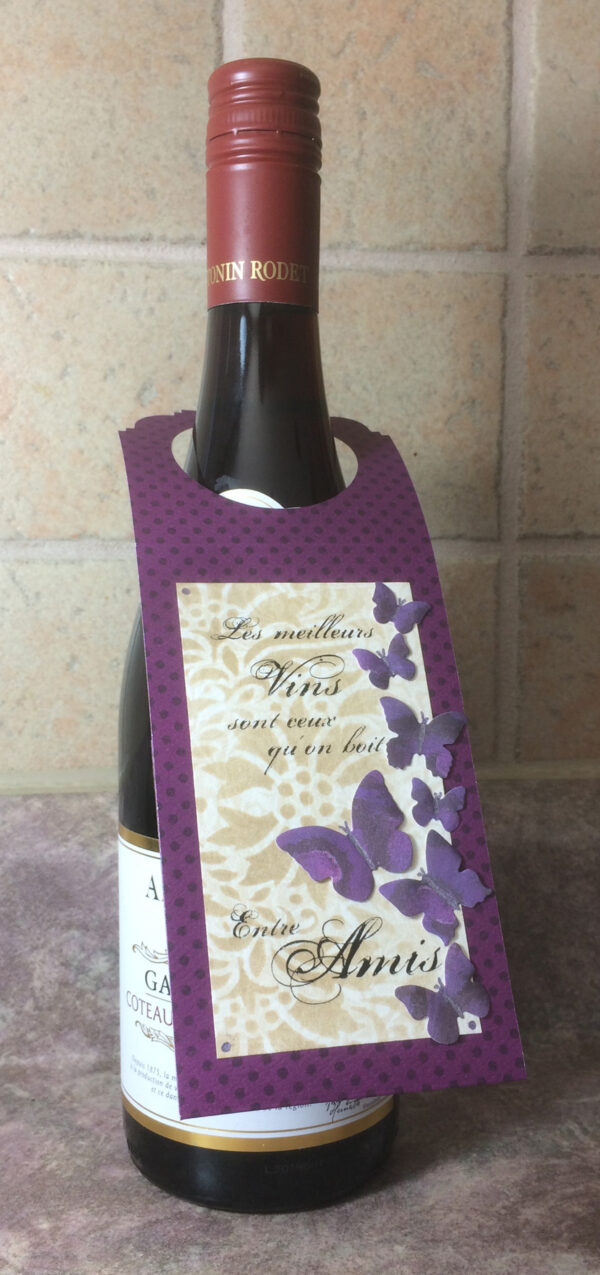 Étiquette-cadeau pour bouteille / "Les meilleurs vins sont ceux qu'on boit entre amis" - Image 2