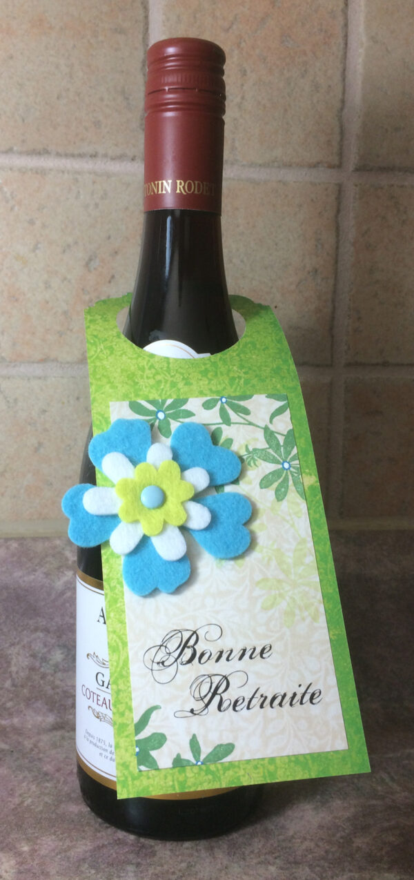 Étiquette-cadeau pour bouteille / "Bonne retraite" - Image 2