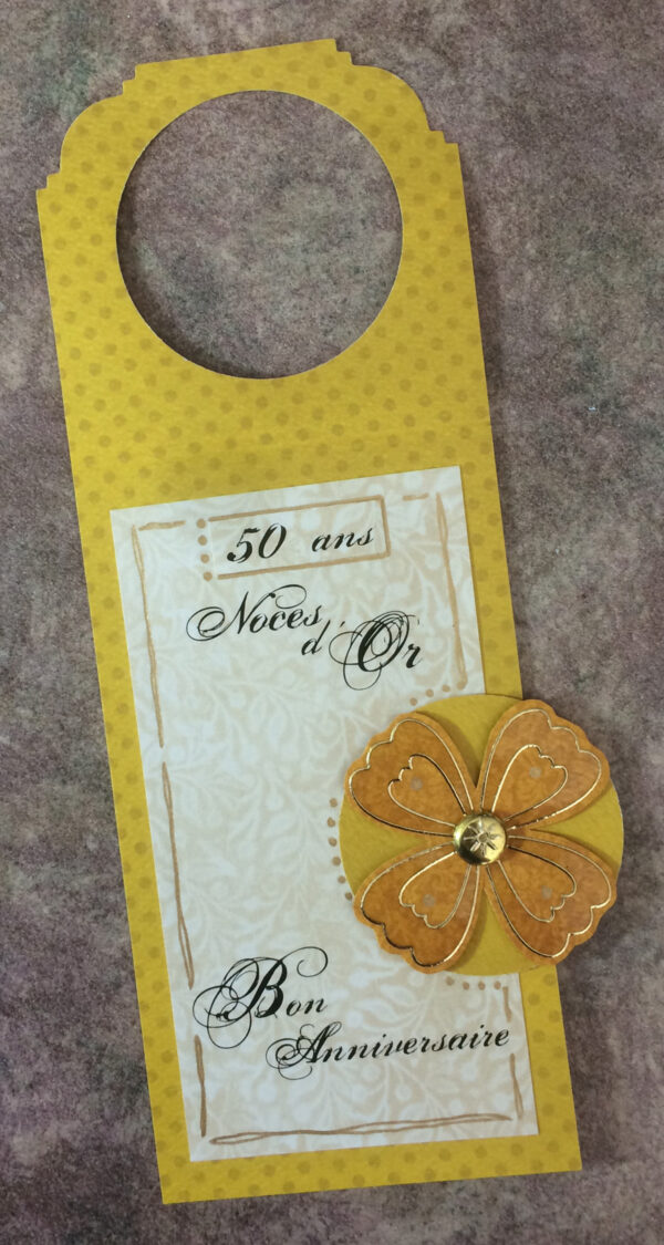Étiquette-cadeau pour bouteille / "Noces d'or"