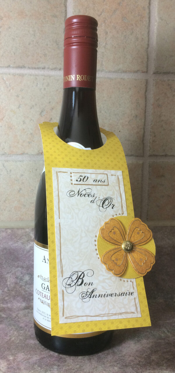 Étiquette-cadeau pour bouteille / "Noces d'or" - Image 2