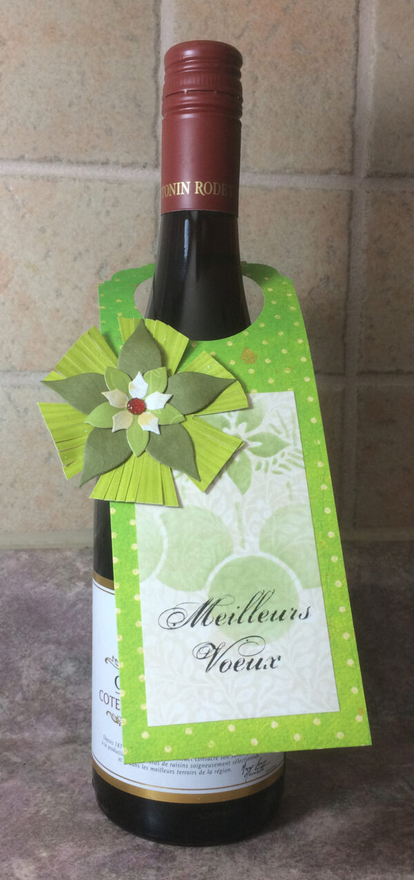 Étiquette-cadeau pour bouteille / "Meilleurs voeux" - Image 2