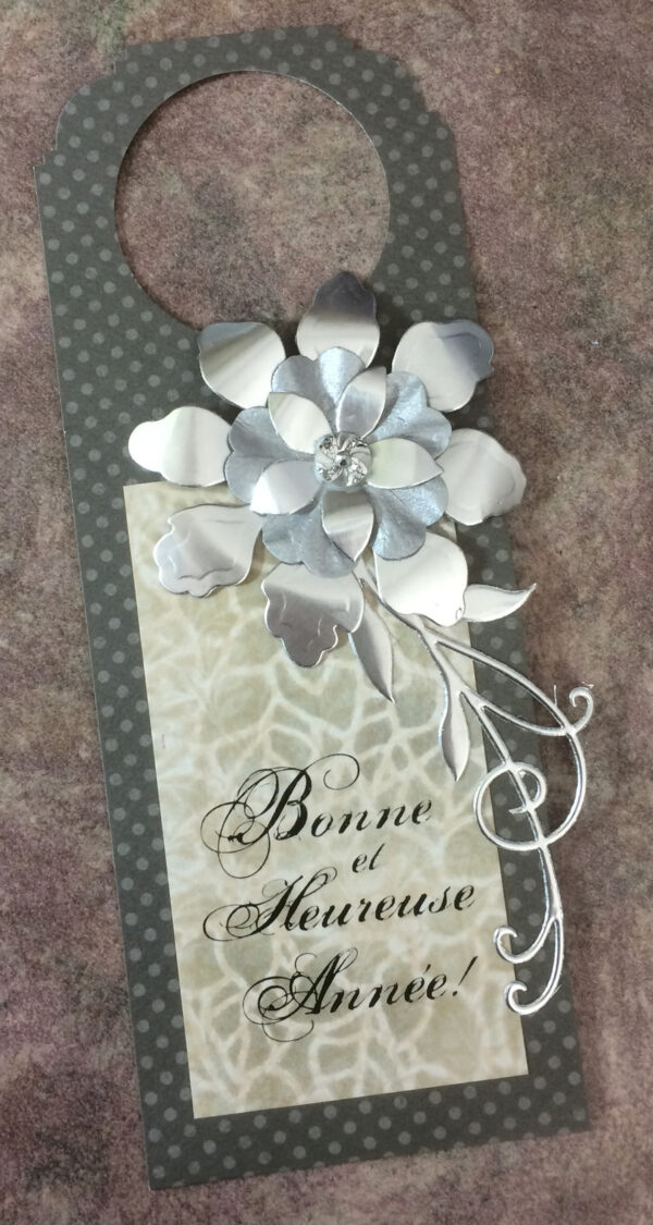 Étiquette-cadeau pour bouteille / "Bonne et heureuse année!"