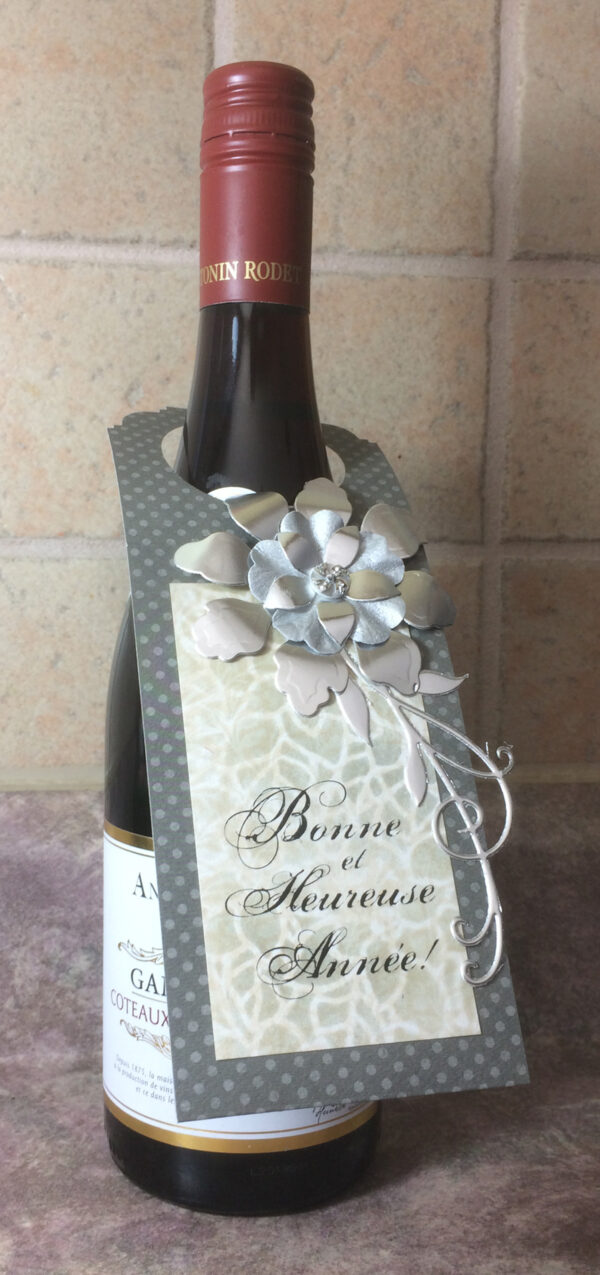 Étiquette-cadeau pour bouteille / "Bonne et heureuse année!" - Image 2