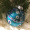 Large glittered ornament / Grand ornement pailleté